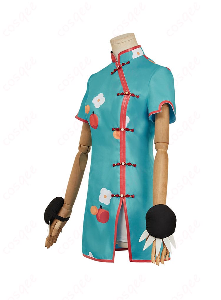地縛少年花子くん 八尋寧々 コスプレ衣装 チャイナドレス 左側図。細部にまでこだわった精緻な仕上がりが特徴。