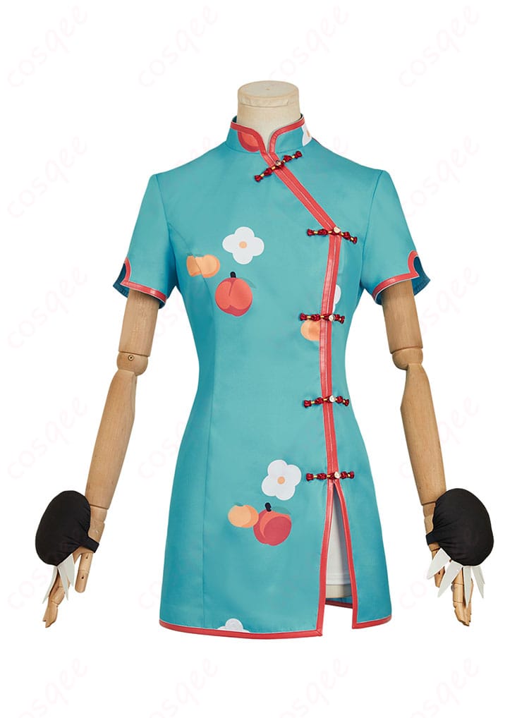 地縛少年花子くん 八尋寧々 コスプレ衣装 チャイナドレス 正面図。忠実再現されたデザインで、アニメキャラクターの魅力を引き出します。
