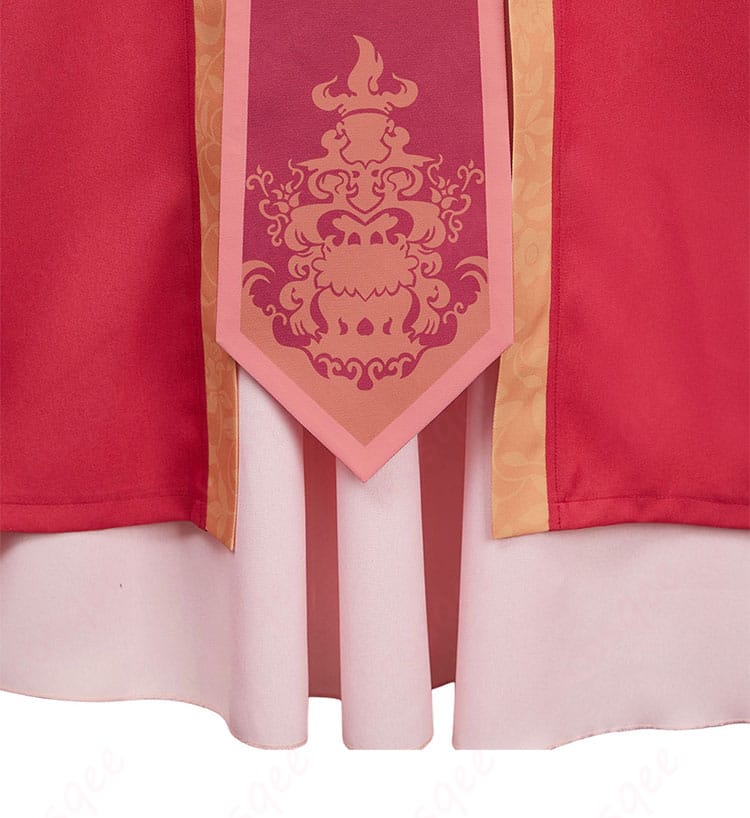 スカートの裾装飾細部。薬屋のひとりごと玉葉妃コスプレ衣装の美しいデザイン。