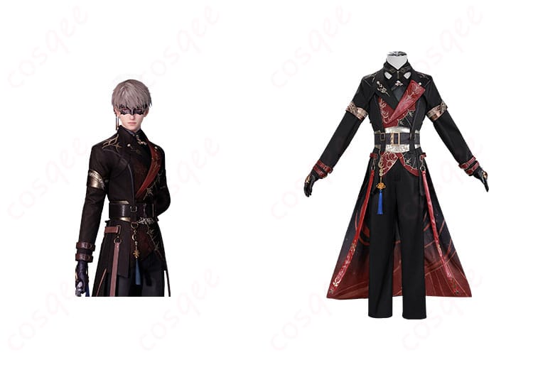 商品正面とキャラクターのコラボ画像 - 恋と深空 セイヤ コスプレ衣装の全体像