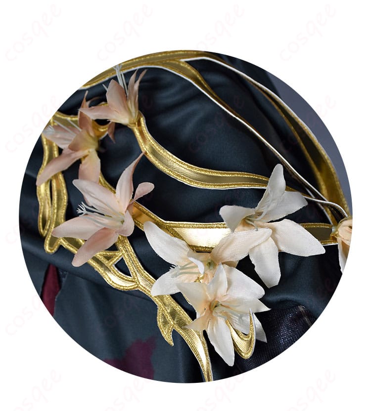 肩飾りのディテール画像 - コスプレ衣装「夜来香」の肩飾り細部