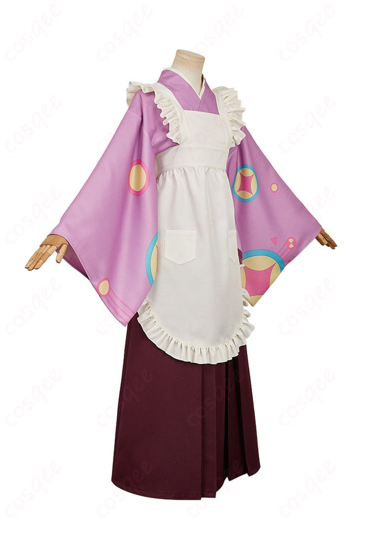 商品右側から見たコスプレ衣装 - 塚原音子の着物の詳細なサイドビュー