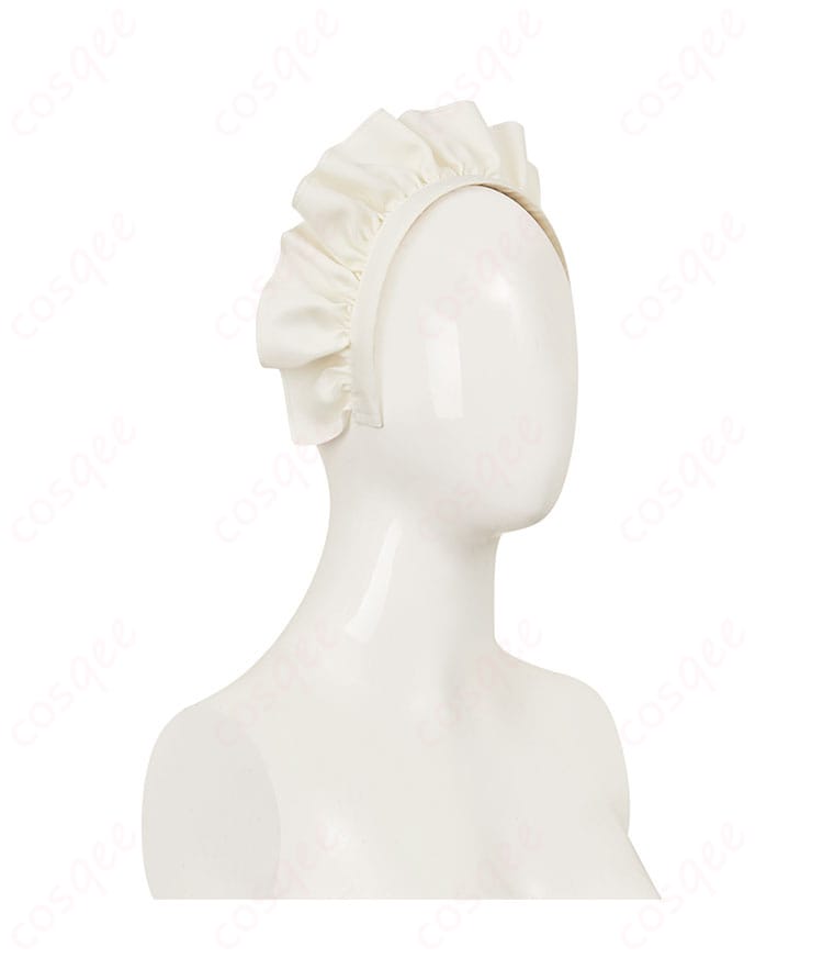 ヘッドドレスの側面詳細画像 - ヘッドドレスの正面から見る装飾的なディテール