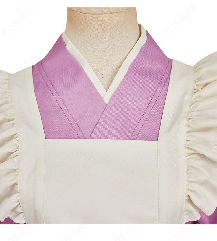 衣領装飾の詳細画像 - 塚原音子の着物の衣領部分の美しい刺繍と装飾