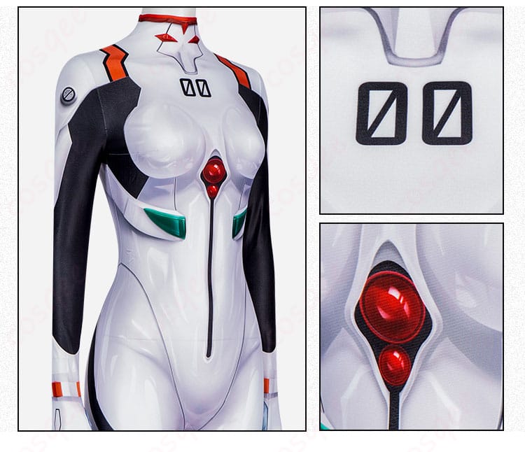 服装装飾細節 - 綾波レイ プラグスーツの装飾ディテール