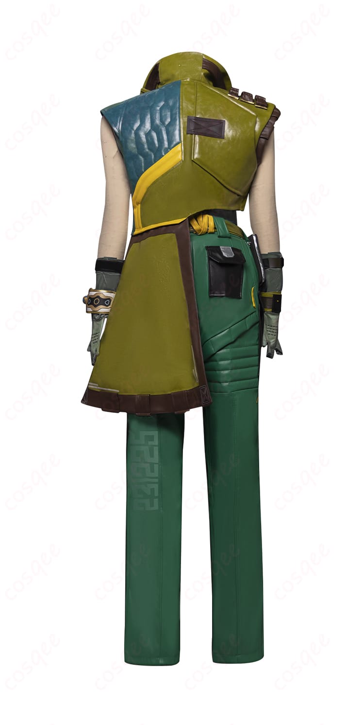 商品背面画像 - VALORANT ハーバー コスプレ衣装の背面デザイン、背面のディテールも完璧。