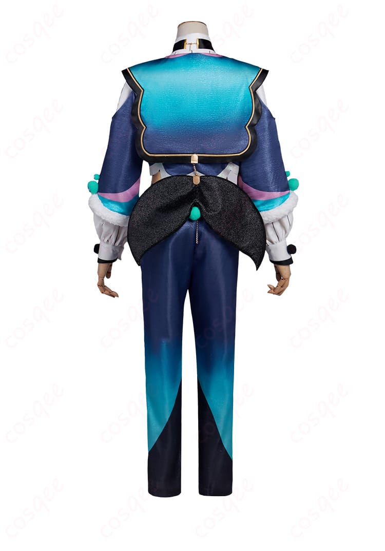 商品背面図 - 青柳冬弥コスプレ衣装の背面のデザインを示す画像