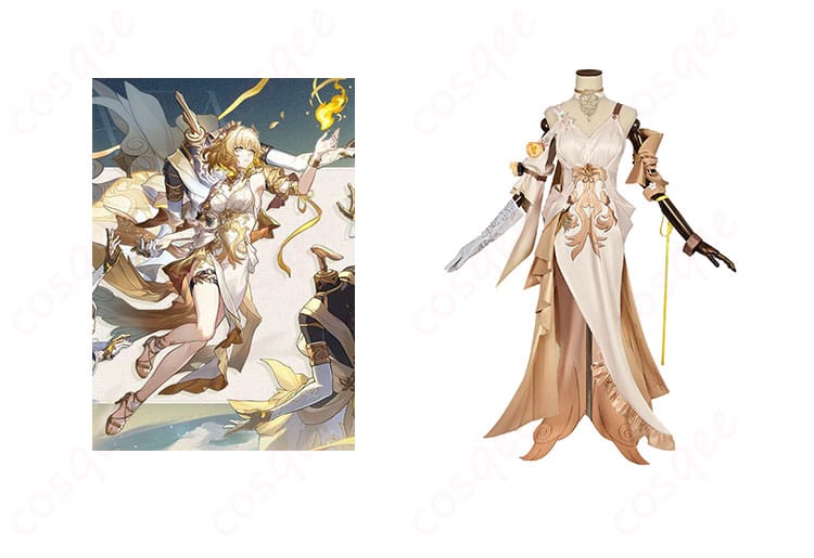 商品正面とアグライアのキャラクターが組み合わさったコスプレ衣装の画像 - スターレイル アグライア コスプレ衣装