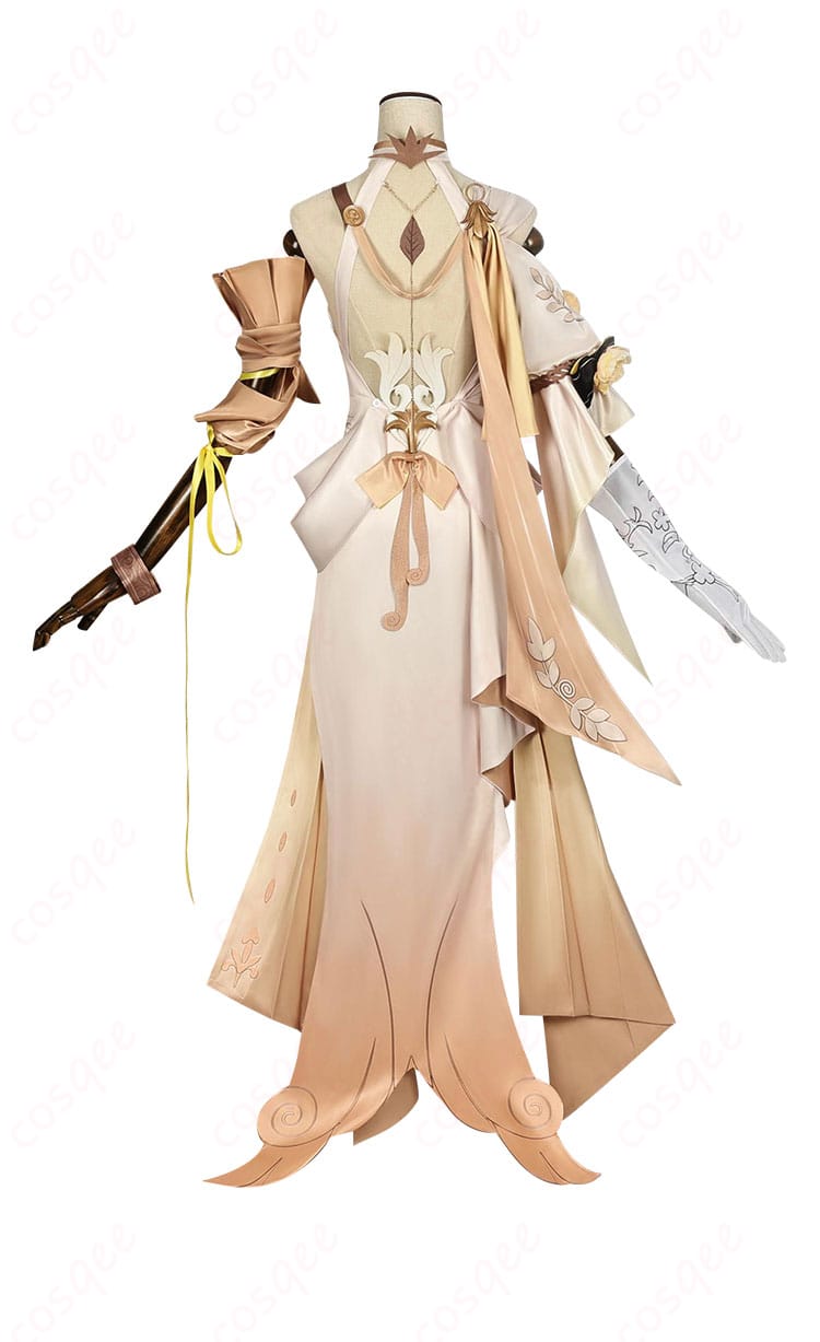 商品背面図 - 背面の装飾がよく見えるアグライアのコスプレ衣装