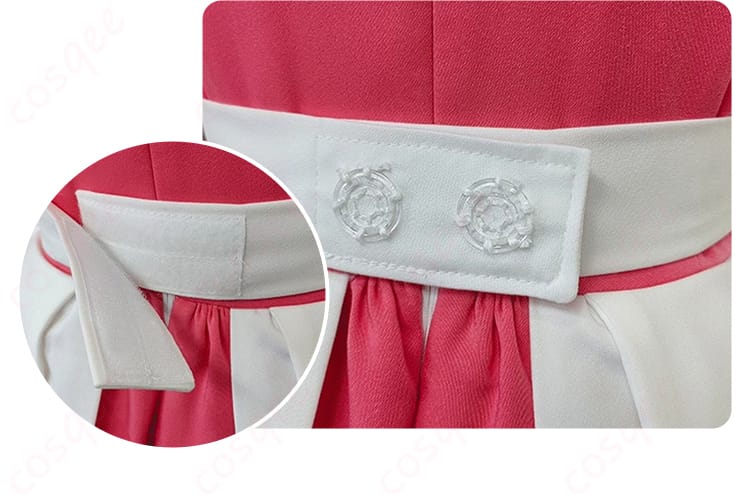 カードキャプターさくら 木之本桜 コスプレ衣装 腰ベルトの装飾 詳細なデザインが目を引きます。