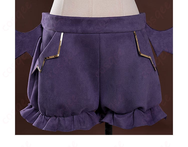 鏡野七罪 コスプレ衣装 パンツの装飾ディテール、キャラクターの特徴を忠実に再現。