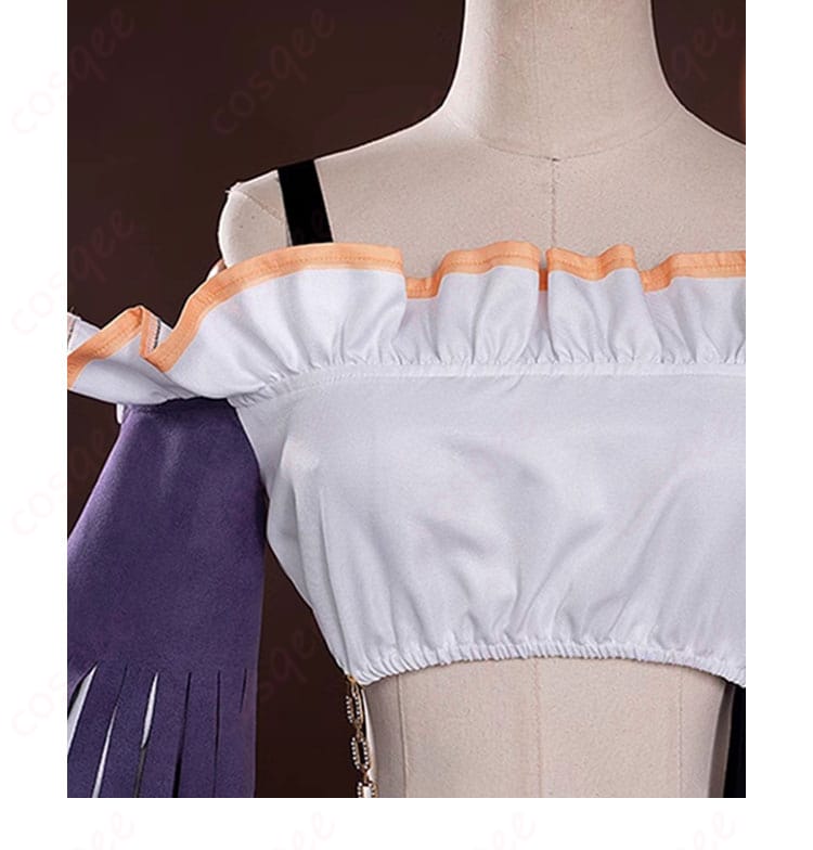 鏡野七罪 コスプレ衣装 上衣の装飾ディテール、細部まで再現されたデザイン。