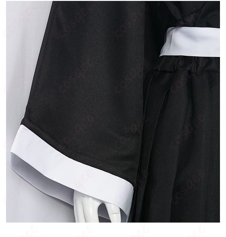 衣袖装飾ディテール図 - 朽木ルキアの死覇装コスプレ衣装の衣袖装飾。完璧なデザインで、細かいディテールが引き立ちます。