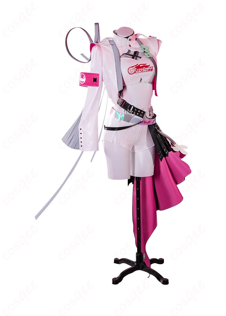 商品右側の画像。レーシングミク2025Ver.コスプレ衣装のサイドビュー。