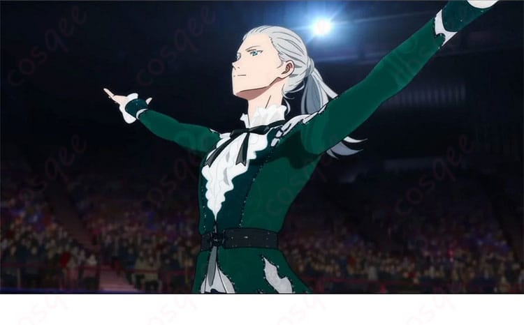 ヴィクトル・ニキフォロフ コスプレ衣装 - ユーリ!!! on ICE 劇場版から忠実再現したキャラクター画像。高品質な素材とオーダーメイド対応で、完璧なコスプレ体験をお届け!