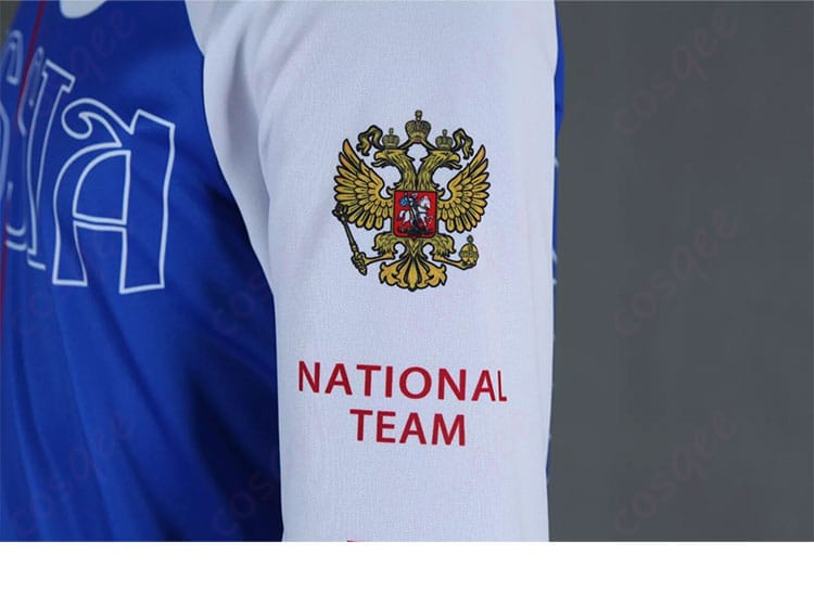 左袖装飾ディテール - ユーリ・プリセツキー コスプレ衣装、左袖の装飾の近アップ、細部まで再現。