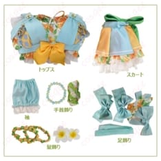 ラブライブ μ’s 小泉花陽 くじ引き堂水着コスプレ 衣装一式で明るく写真映えする一着 - 4枚目の画像（サムネイル）