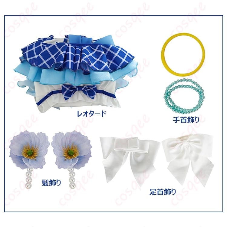 ラブライブ μ’s 園田海未 くじ引き堂の水着コスプレ｜爽やか配色で写真映えも着やすさも両立 - 4枚目の画像