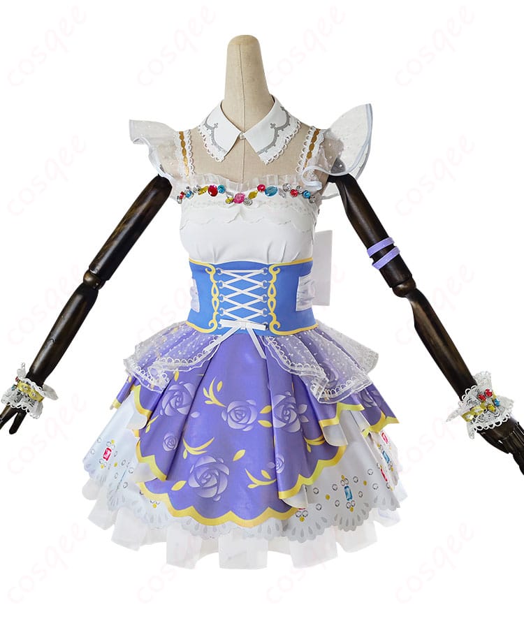 東條希 ロイヤルプリンセス編 コスプレ衣装 正面のディテール。高還元のデザインでリアルな再現。