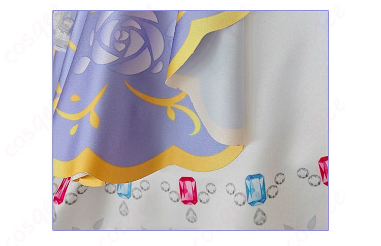 東條希 コスプレ衣装 スカートの裾装飾細部。上品な仕上がりで、衣装全体の魅力を引き立てる。