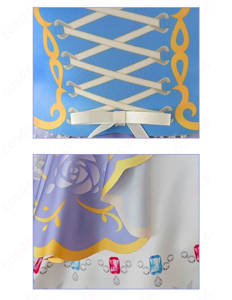 ラブライブ!スクフェス 小泉花陽 ロイヤルプリンセス編 コスプレ衣装の腰飾り・スカートデザインの細部アップ