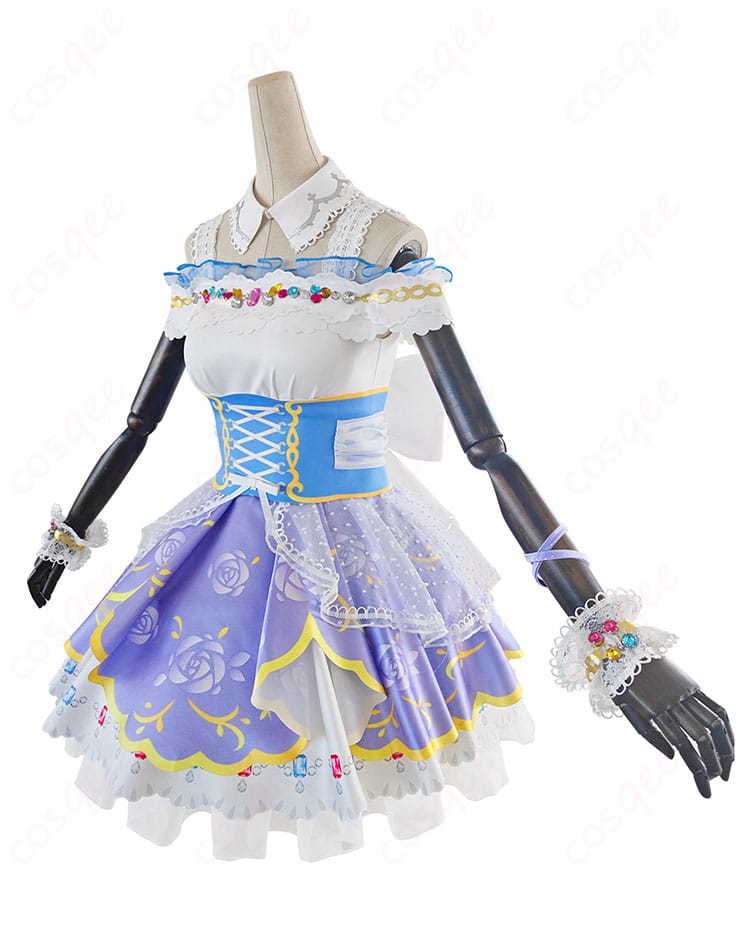 南ことり コスプレ衣装 ロイヤルプリンセス編 商品の側面画像。美しいシルエットとディテールが際立つ。