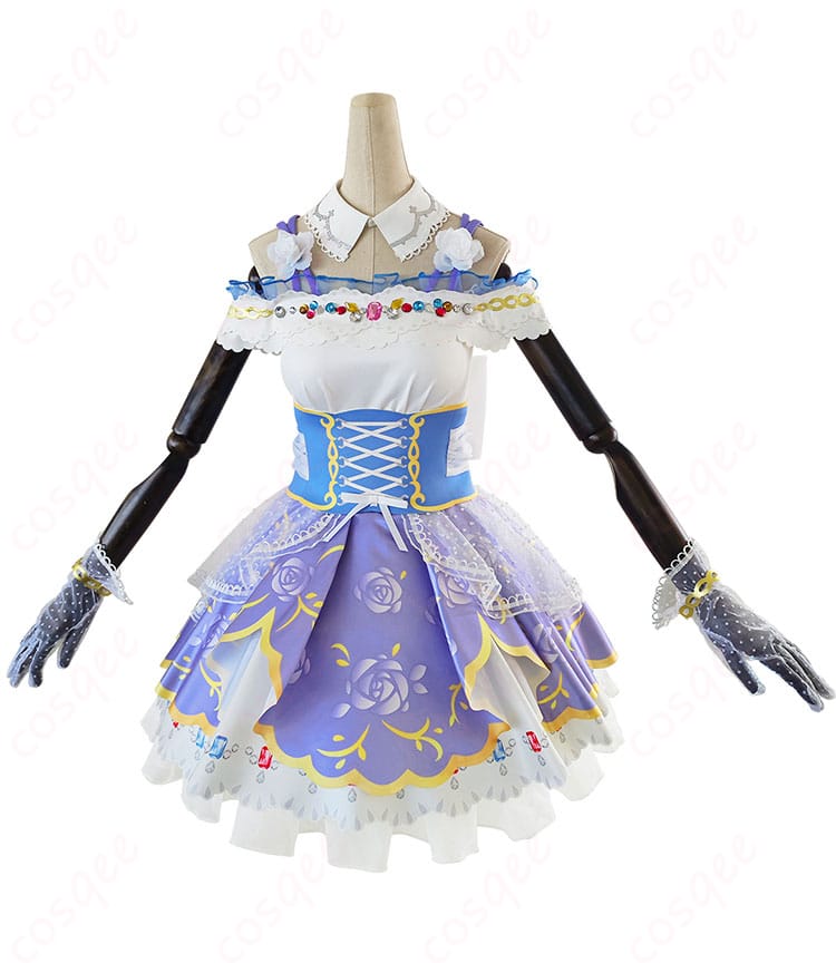 商品正面画像 - 西木野真姫 コスプレ衣装 正面写真、スクフェスのキャラクターを忠実に再現した美しいデザイン。