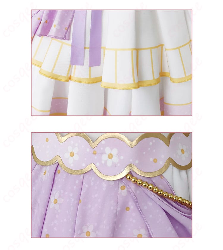 腰飾り、スカートの装飾細節画像 - ラブライブ!東條希 コスプレ衣装の腰飾りとスカートの美しいデザイン、華やかな雰囲気を演出。