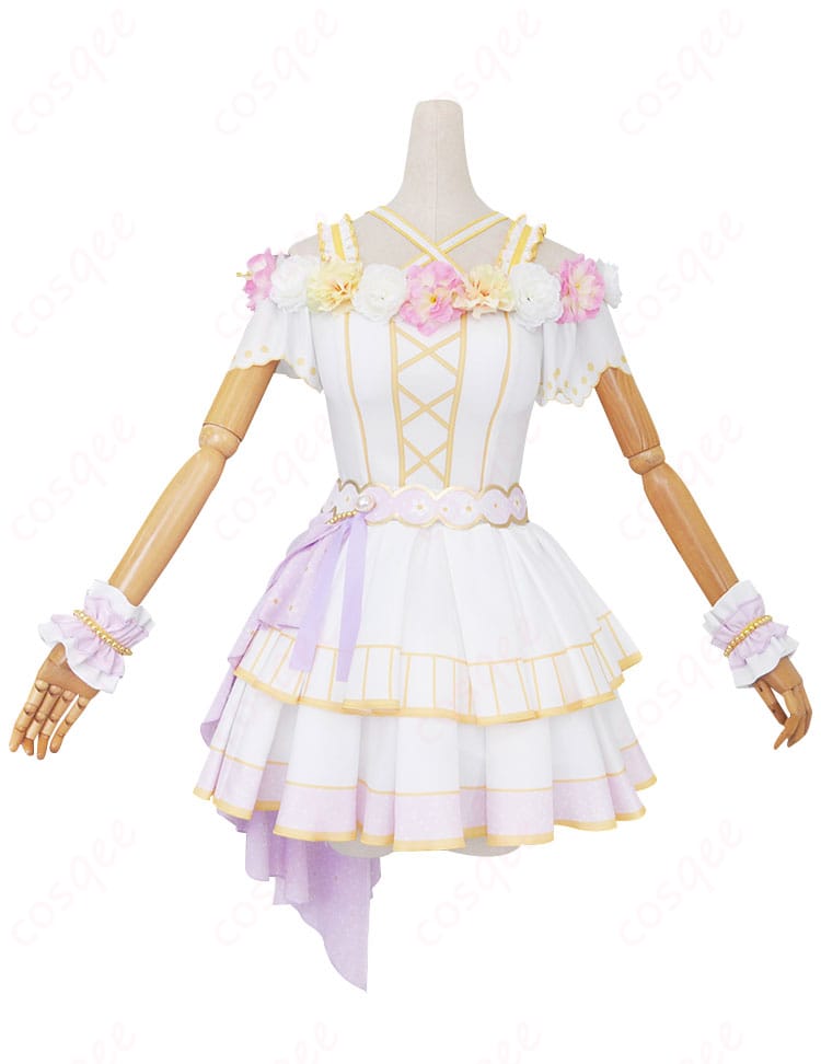 商品正面画像 - ラブライブ!スクフェス 東條希 コスプレ衣装「フラワーフェスティバル編 花の女神」の正面の詳細画像、華やかなデザインを確認。