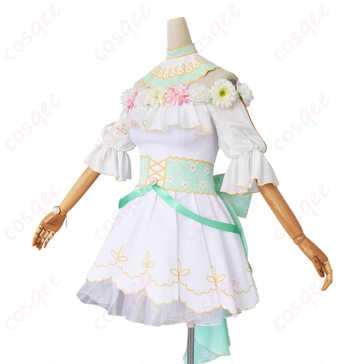 ラブライブ！小泉花陽 フラワーフェス編 コスプレ衣装 華やかで写真映えするガーリーセット - 2枚目の画像