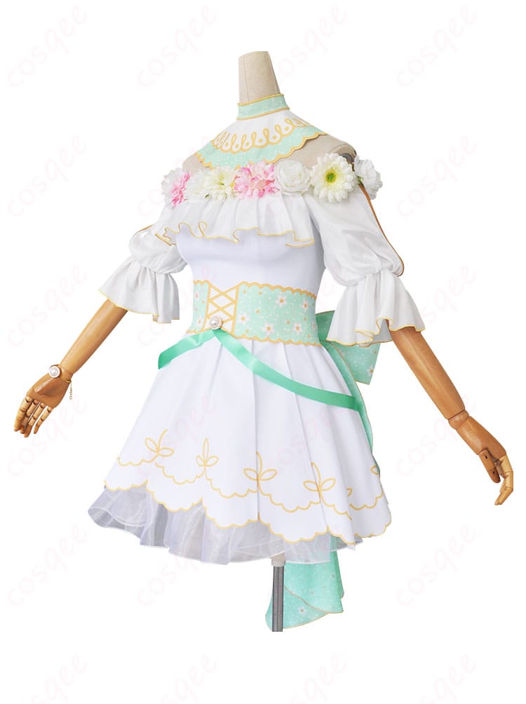 ラブライブ!スクフェス 小泉花陽 コスプレ衣装 フラワーフェスティバル編 心に春咲き サイドビュー