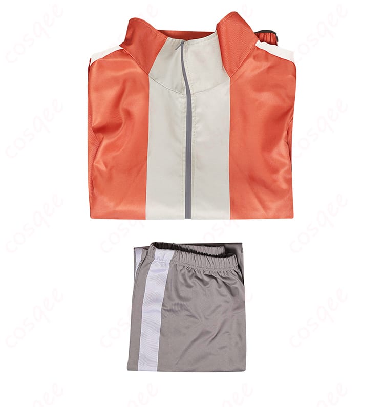 セット内容の展示画像 – ダンダダン円城寺仁(ジジ)コスプレ衣装のトップスとズボンセット。