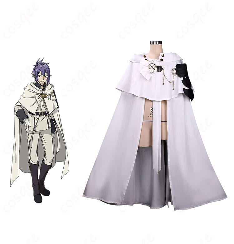 終わりのセラフ 百夜ミカエラ コスプレ衣装 正面とキャラクター人物の組み合わせ。アニメの忠実な再現で、キャラクターの魅力を最大限に引き出します。今すぐチェック
