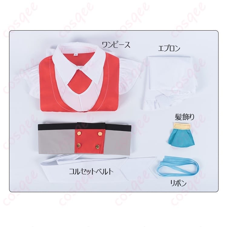 いずれ最強の錬金術師 マリアの清楚ロリータ風コスプレ衣装 ワンピース＆エプロン - 5枚目の画像