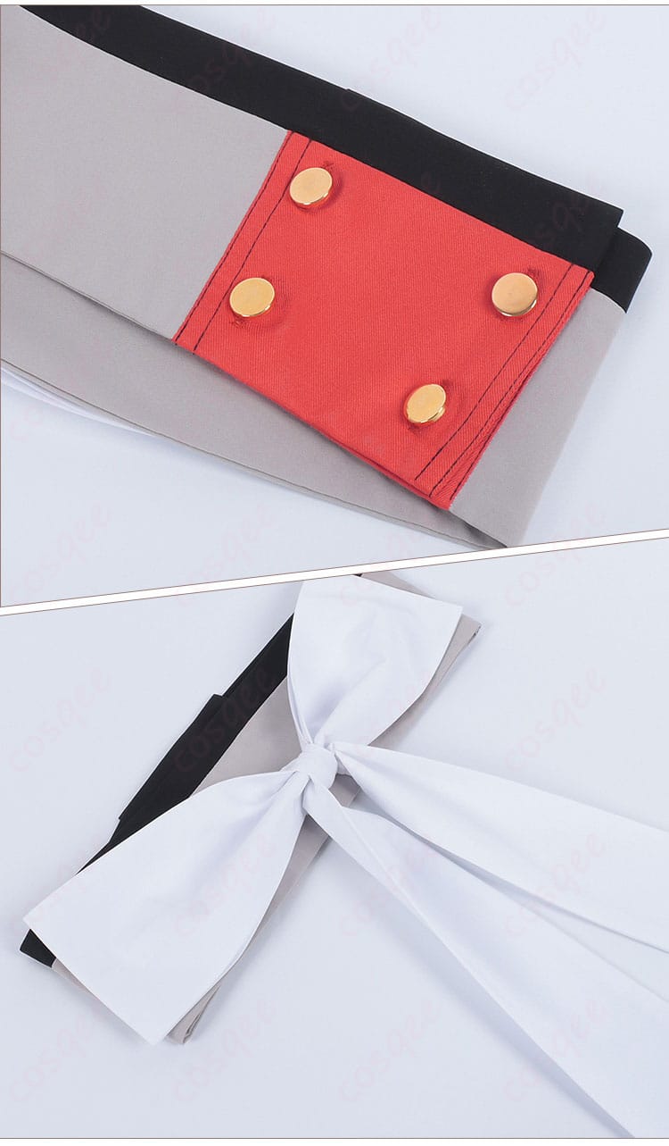 腰帯、蝶型ウエスト飾りのディテール画像 - マリア コスプレ衣装の腰飾りと蝶型のウエスト装飾。優雅な仕上がり。