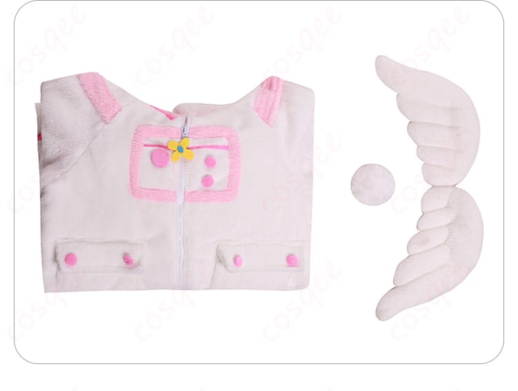 セット内容を展示した写真(ジャンプスーツ、翼、尻尾)