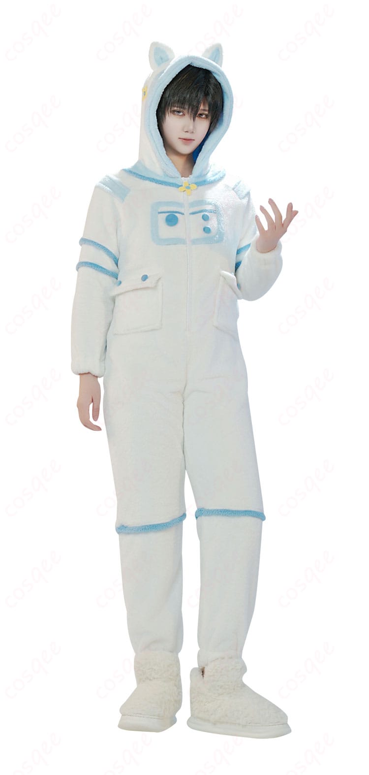 服装側面の装飾ディテール(翼と尻尾の付け根部分)