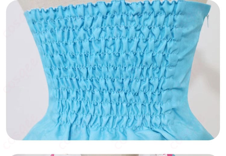 初音ミク 和バニー コスプレ衣装の腰部の装飾。細部までこだわったデザイン。