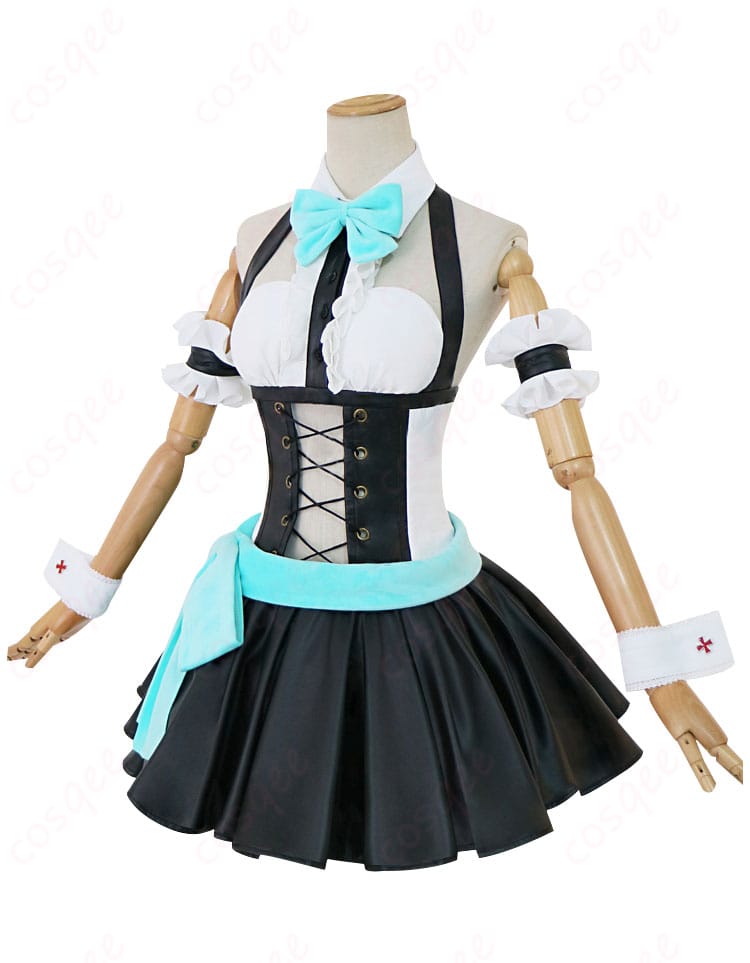 商品左側から見たコスプレ衣装。衣装のサイドデザインが詳しく見える画像。