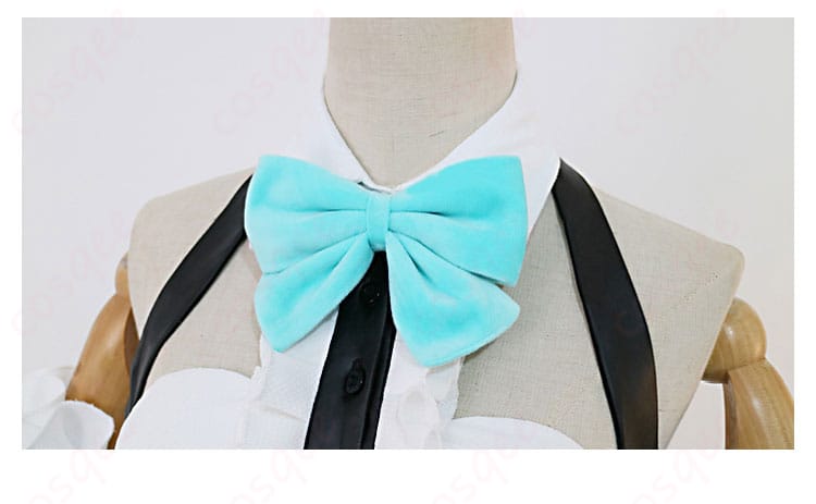 蝶ネクタイの装飾細部。初音ミクのバニー衣装に欠かせない可愛い蝶ネクタイのディテール。
