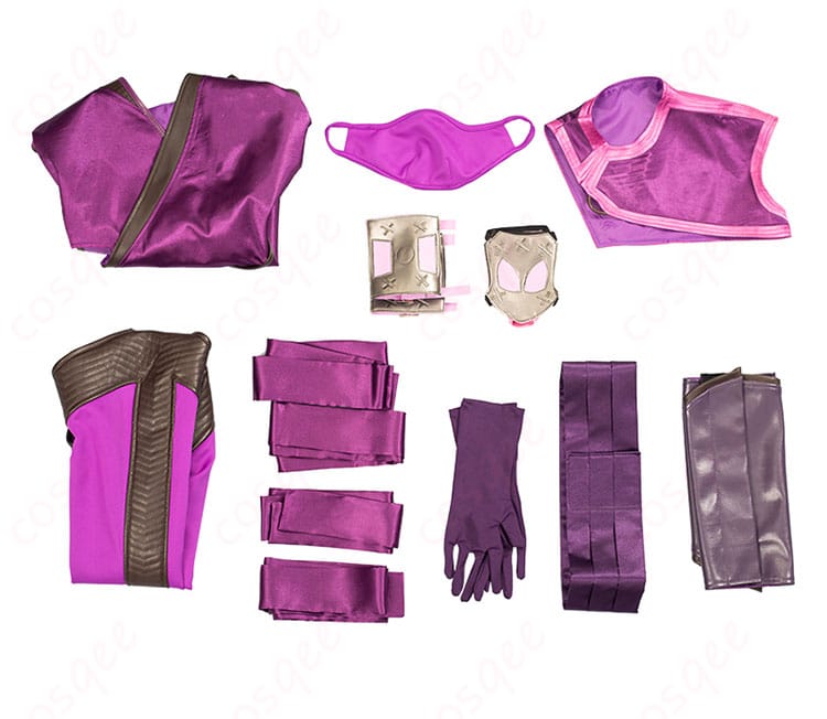 Mortal Kombat 11 ミレーナ コスプレ衣装 セット内容画像 ズボン、トップス、手袋など