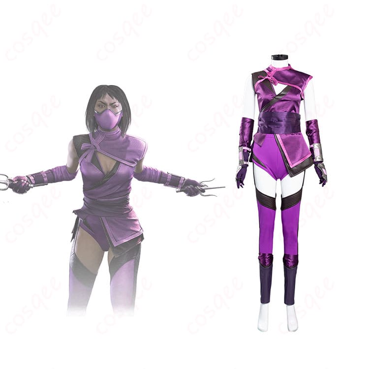 Mortal Kombat 11 ミレーナ コスプレ衣装 正面とキャラクターの比較画像 高再現度のデザイン