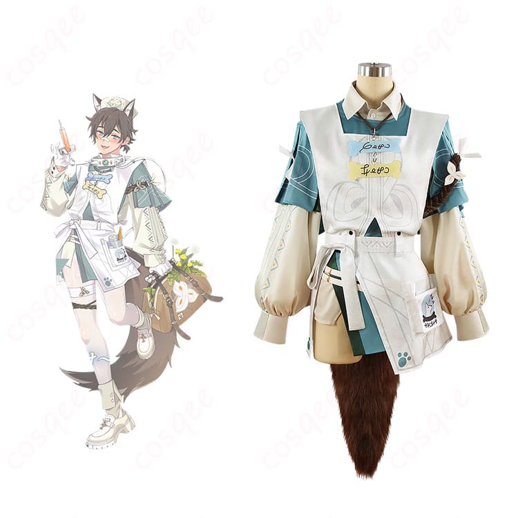 商品正面とキャラクターガルのイメージ画像 - NU: カーニバル ガル コスプレ衣装