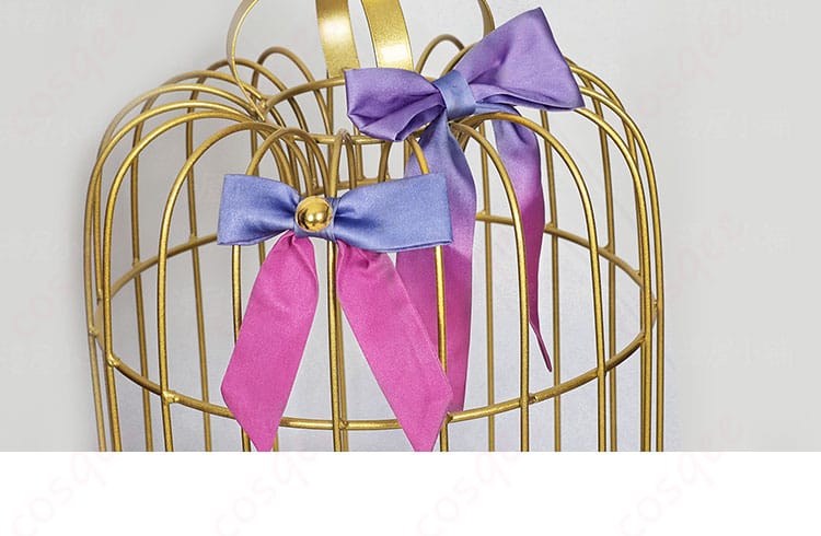 蝶結び髪飾りの詳細画像 - テレサ・アポカリプス コスプレ衣装の蝶結び髪飾りの細部をクローズアップした画像。素敵なヘアアクセサリー。