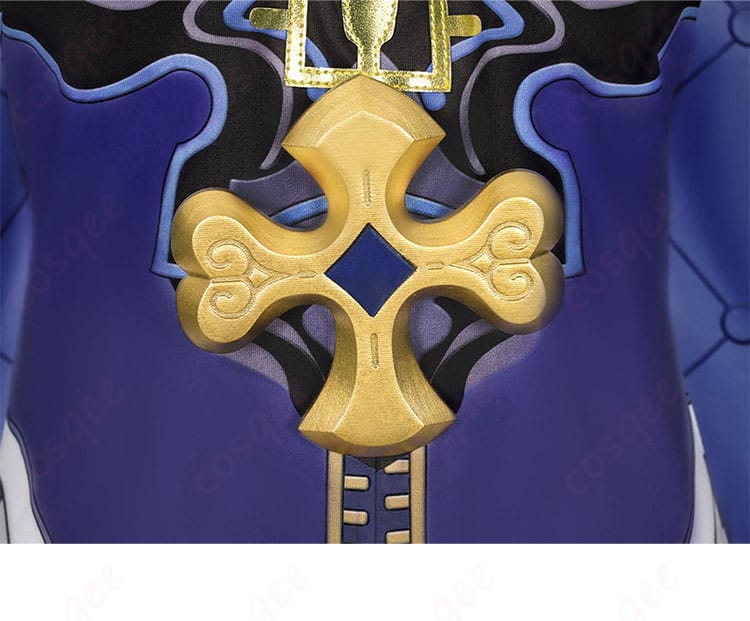 衣襟装飾の詳細画像 - テレサ・アポカリプス コスプレ衣装の衣襟部分の装飾を示す画像。細部のデザインが鮮明に映し出されています。