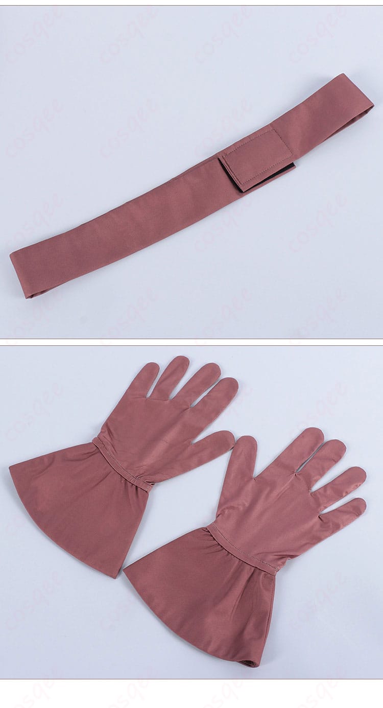 腰带，手套装饰细节图 – コスプレ衣装のベルトと手袋の装飾部分のディテール。