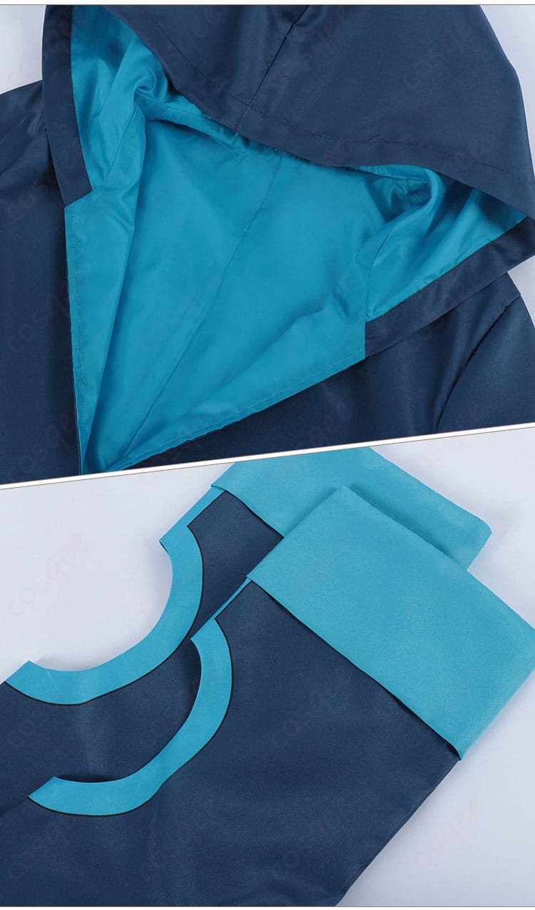 外套衣帽、衣袖細節図 – 外套の衣帽や衣袖部分の装飾ディテール。