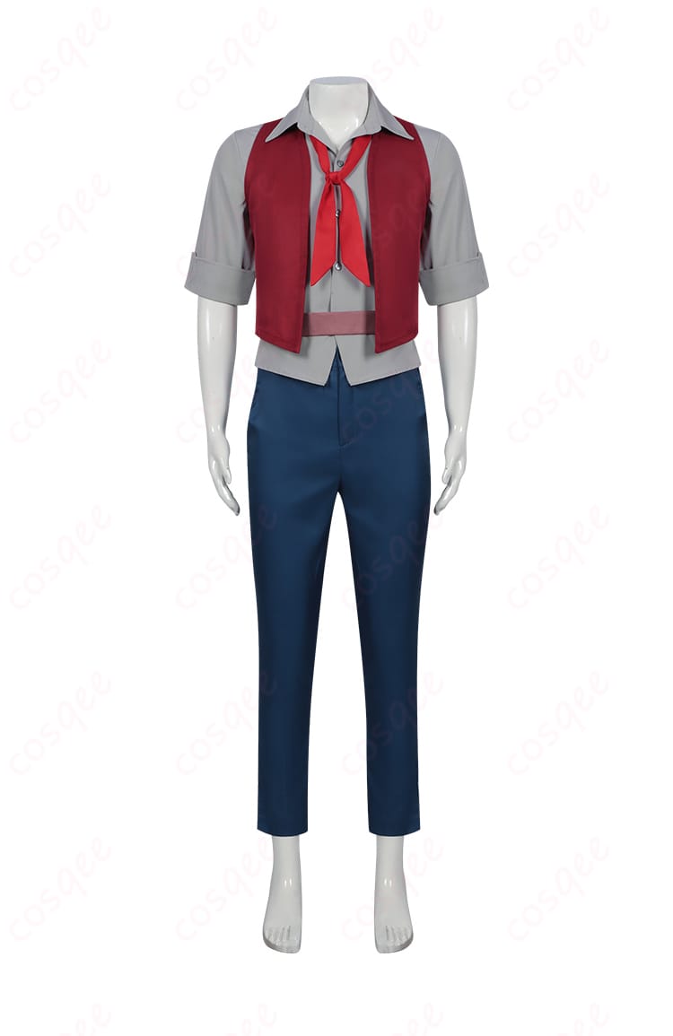 内搭服装正面細節図 – シャツとベストのディテール、コスプレ衣装の内側部分を展示。