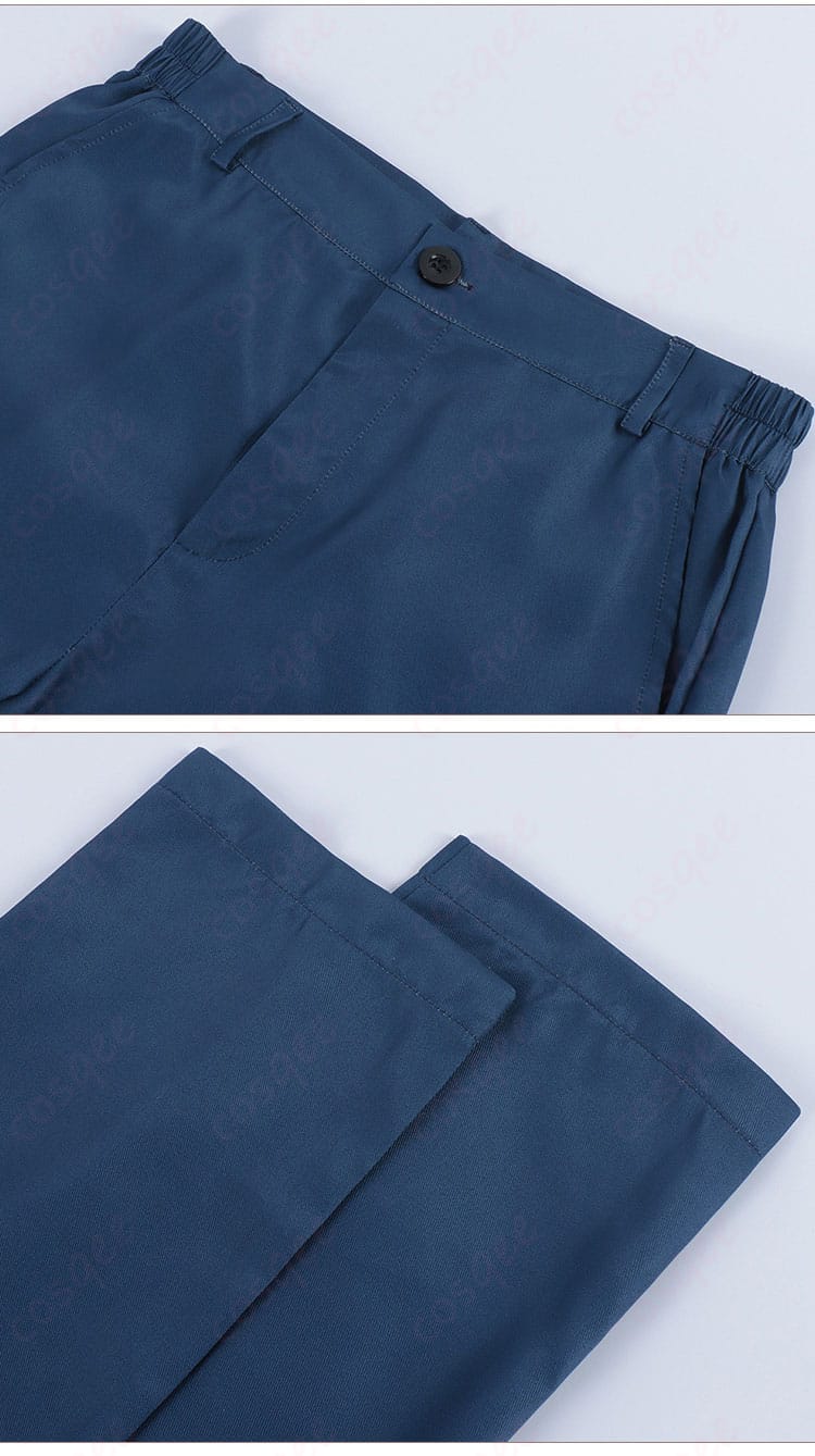 服装裤头，裤腿细节图 – ズボンのパンツ部分と脚のディテールを展示。