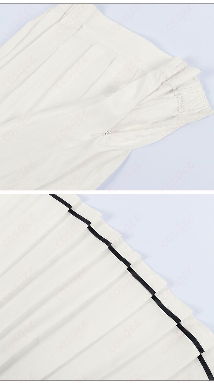 裙子装饰细节图。スカート部分の装飾ディテールに注目した画像。